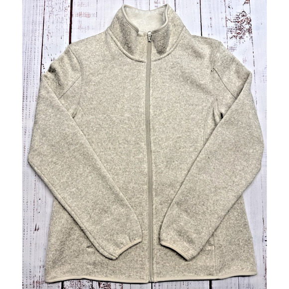 Swiss Tech Jackets & Blazers - SwissTech Jacket Women's Size L Long Sleeve Sherpa Lined Fleece Full Zip Oatmeal